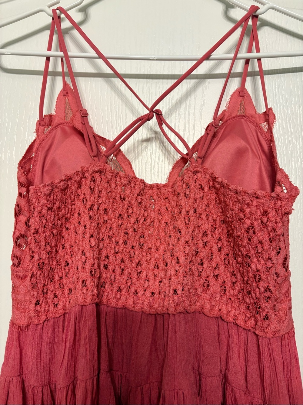 Zenana Outfitters Lace Ruffle Camisole - Brick Red - Picture 9 of 9